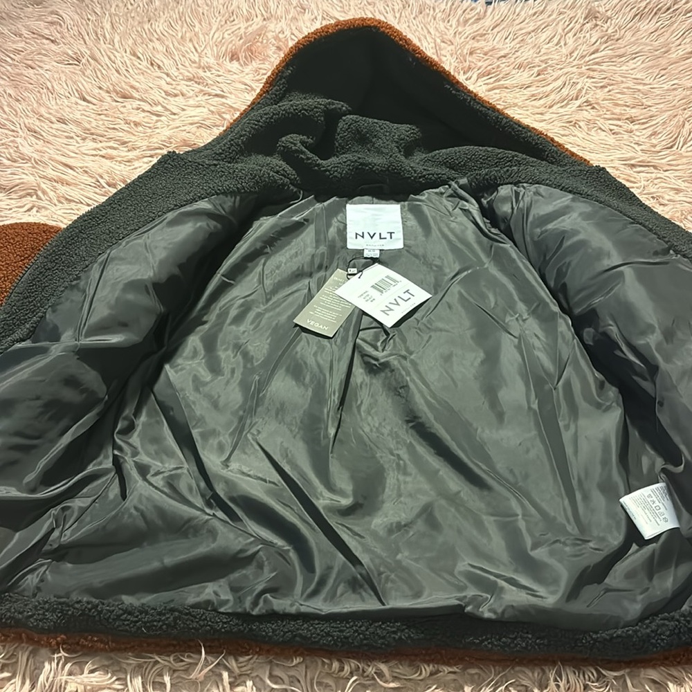 NWT NVLT Vegan Down Berber Teddy Jacket - Picture 9 of 14